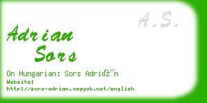 adrian sors business card